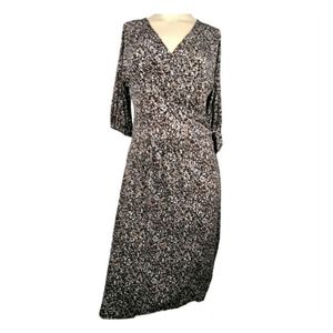 GEORGE Animal Print Wrap Dress Womens Medium 8/10